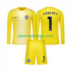Camisola Chelsea Robert Sanchez 1 Guarda-redes Criança Equipamento Terceiro 2025-2026 Manga Comprida